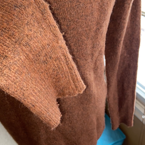 SP LOFT SIENNA BROWN LONG SLEEVE SWEATER WITH BACK CUTOUT EUC - Picture 7 of 9
